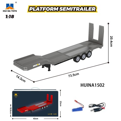 Image de Camion RC Scania 1:18 - Tracteur Télécommandé avec Remorque