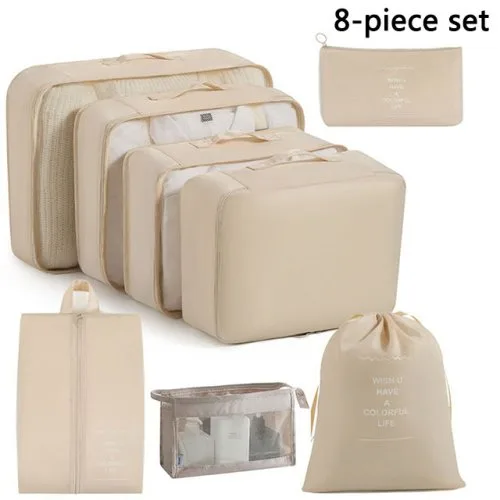 8pcs conjunto beige