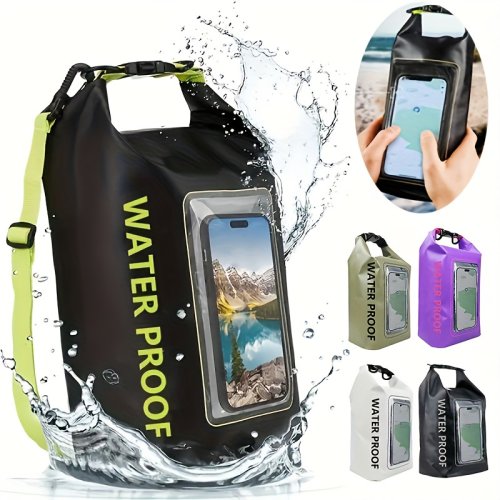 Image of Waterproof PVC Dry Bag 5L 2L Swimming Diving Rafting Floating Shoulder Outdoor Beach Sport Kayaking Travel Crossbody Bag Surfing