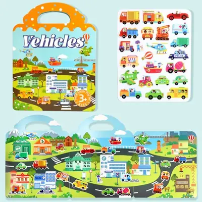 Livre d'Autocollants Magique pour Enfants