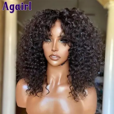 Image de Perruque Bob Courte Bouclée - Cheveux Humains Naturels