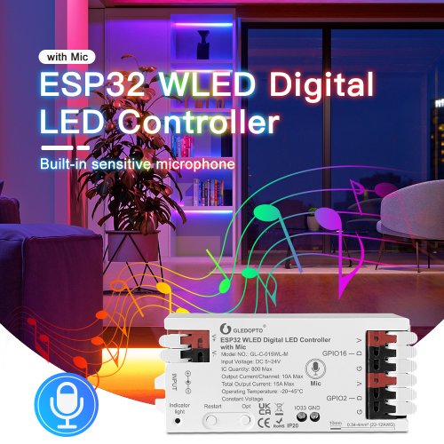 Image de Kit LED RGB Intelligent avec Microphone - Contrôle par Musique