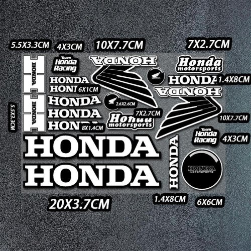 Image de Autocollants Moto Honda HRC 2025 - Réfléchissants & Imperméables