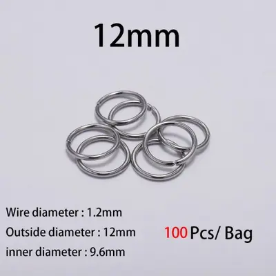 Anneaux Fendus Inox 3,25mm - 200 Pièces pour Bijoux DIY