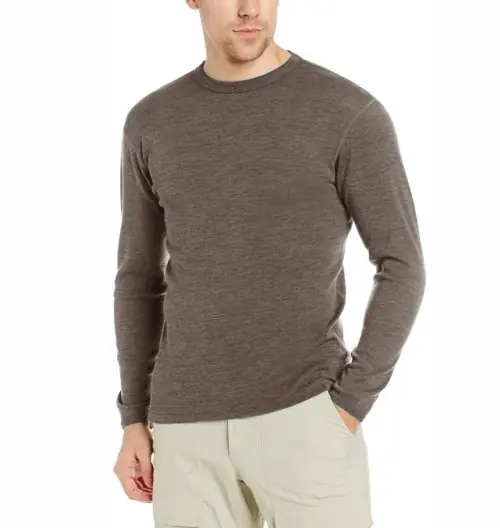 Image de Chemise Thermique Homme en Laine Mérinos - Base Évacuation Humidité