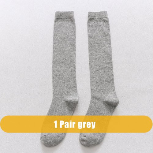 Immagine di Calzini lunghi da uomo Calze di cotone Solido Business Morbido elastico Abito da festa Formale Gentleman Caldi calzini termici alti per papà