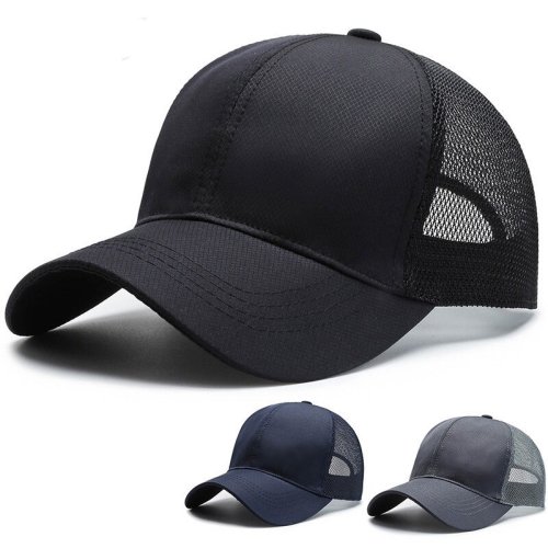 Imagen de Gorra de Béisbol para Hombre con Visera de Malla Transpirable, Estilo Coreano, Ligera y de Color Sólido para Actividades al Aire Libre en Verano