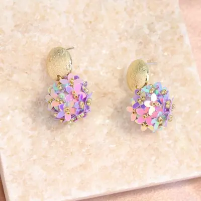 Image de Boucles d'oreilles Boho Perles Fleur - Style Élégant