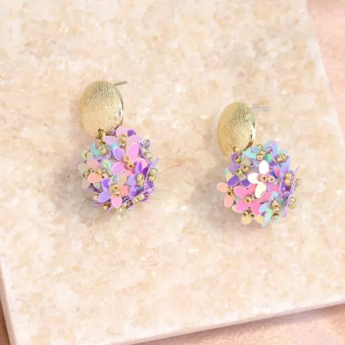 Image de Boucles d'oreilles Boho Perles Fleur - Style Élégant