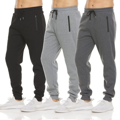 Imagen de Pantalones de Chándal para Hombre 2024 - Estilo Streetwear con Cremallera y Bolsillos, Pantalones Deportivos de Color Sólido con Cordón