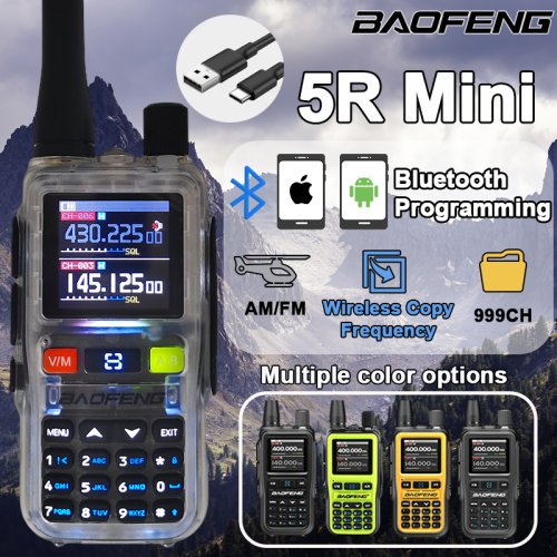 Image de Talkie-Walkie Baofeng UV-5R Mini Bluetooth - Longue Portée & Double PTT