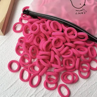 Image de Scrunchies Enfants - 50 pcs Élastiques Doux pour Cheveux