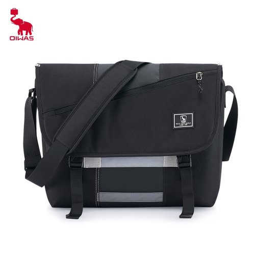 Image of Stylish 17-Inch Laptop Messenger Bag for Men – Durable Canvas Business Travel Shoulder Bag with Crossbody Strap and Multiple Pockets