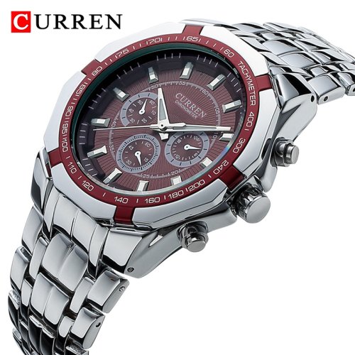 Image of Luxury Men's Stainless Steel Quartz Watch – Waterproof Military-Style Sport Timepiece for Business and Casual Wear