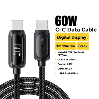 Image de Câble USB-C 100W - Charge Rapide & Transmission 4K
