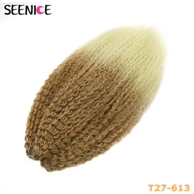 Image de Tresses Afro Bouclées Ombré Rouge - Extensions Synthétiques au Crochet