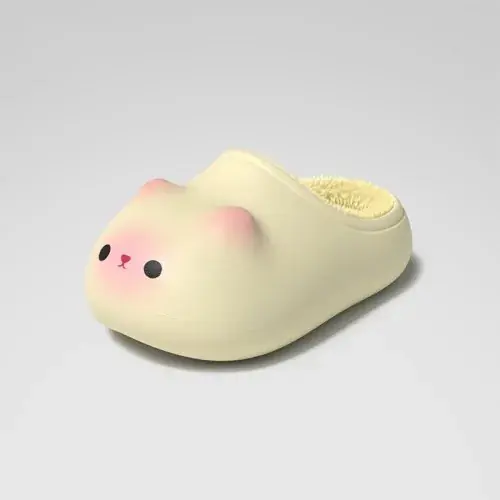 Jaune lapin-claquettes