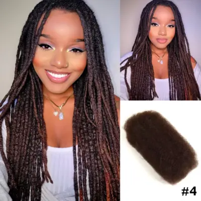 Image de Cheveux Afro Kinkys en Vrac 50g - Extensions pour Locs et Crochets