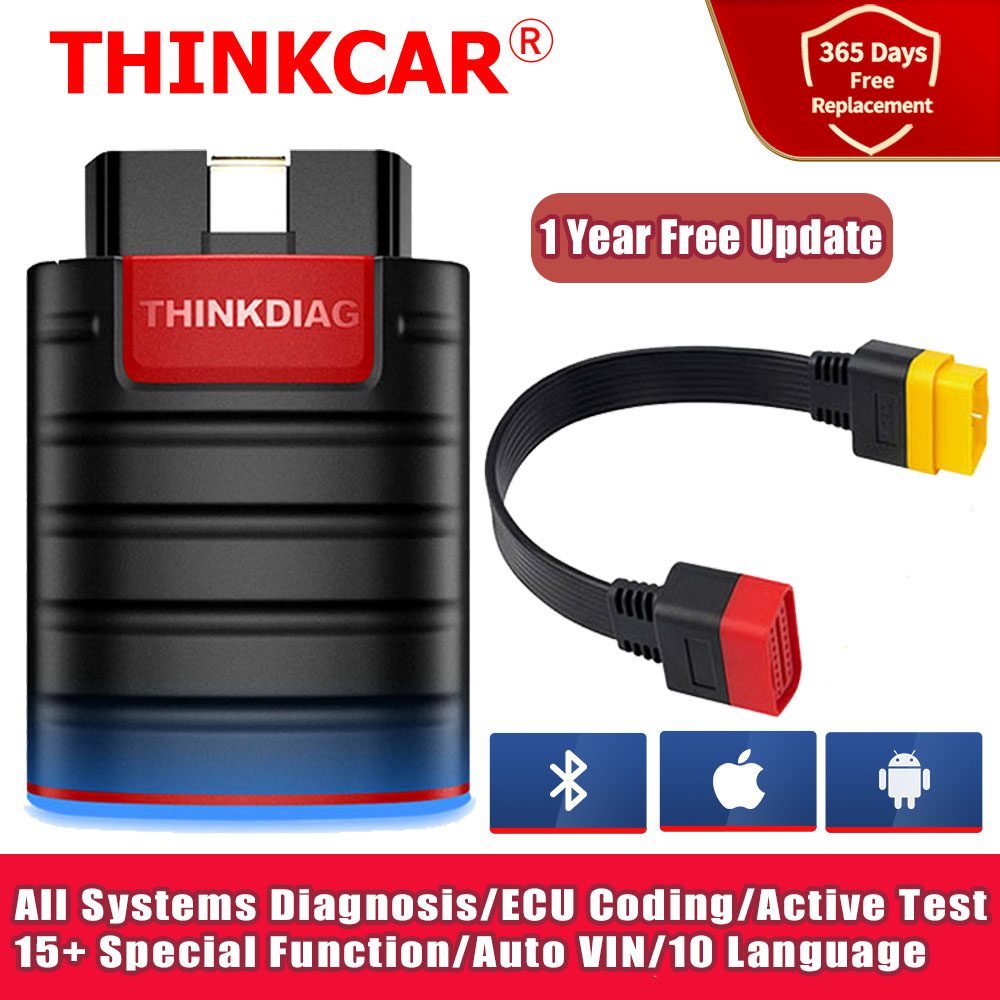 Image of THINKCAR Thinkdiag HOT Version OBD2 Bluetooth ALL System 16 Reset Service 1 Year Free Car Diagnostic Tool Active Scan ECU Coding