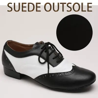 Image de Baskets de Danse Homme Noir & Blanc - Souple & Confortable