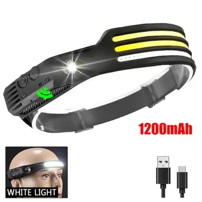 Image de Lampe Frontale LED COB Rechargeable - Éclairage Puissant pour Camping et Pêche