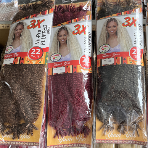 Bild von Weiches Afro Twist Haar 55-9 cm – 3 Packungen Marley Häkel-Flechthaar, Vorgetrennt, Synthetische Haarverlängerung für Schwarze Frauen