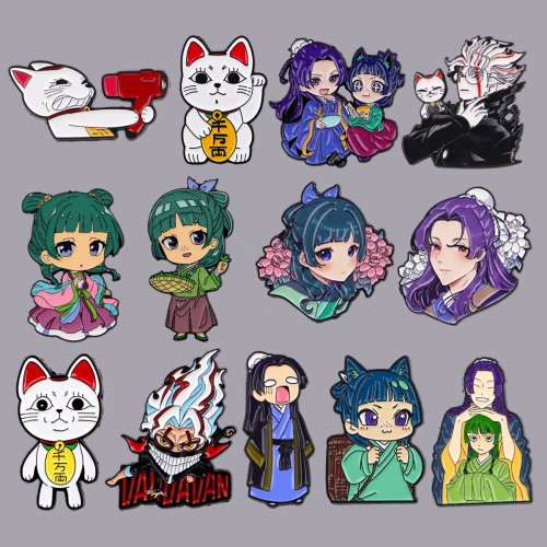 Image of Adorable Anime Girl Enamel Pins – Kawaii Character Brooches for Clothes, Bags & Hats – Cute Fashion Accessories for Women, Men & Fans