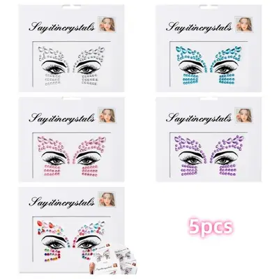 Image de Autocollants sirène strass pour visage et corps