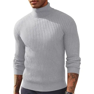 Image de Pull Col Roulé Homme Hiver Chaud & Élégant
