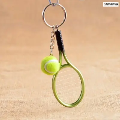 Image de Mini Raquette de Tennis Pendentif - Cadeau Original