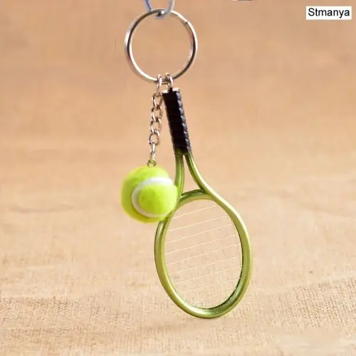 Image de Mini Raquette de Tennis Pendentif - Cadeau Original