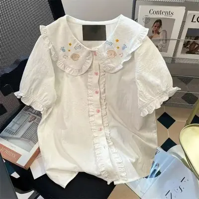 Image de Blouse Lolita Kawaii Vintage Dentelle Col Claudine