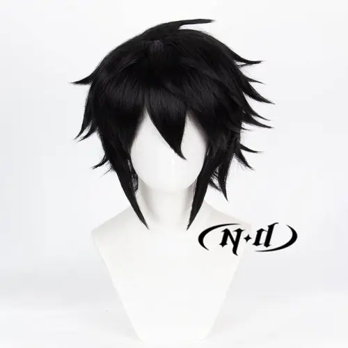 Image de Perruque Cosplay L Lawliet - Cheveux Noirs Désordonnés