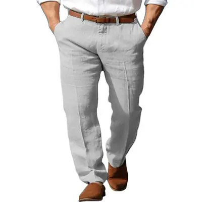 Image de Pantalon Lin Homme Été - Style Business Confortable