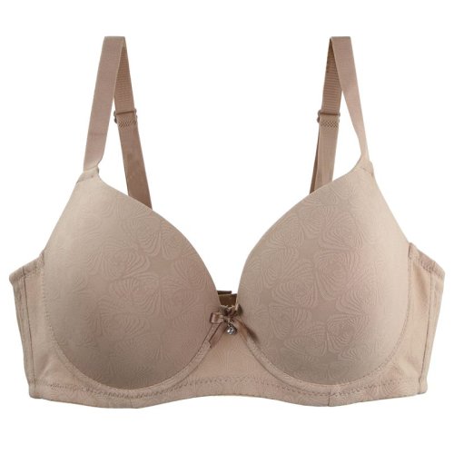 Image of Nouvell Seamless Underwire Bra with Bow Detail – Plus Size Women's Lingerie in Sizes 36-48 (80-110)