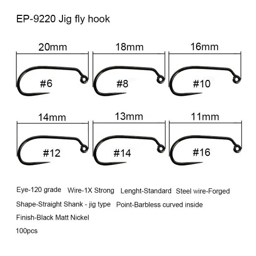 Hameçon à mouche jig 9220