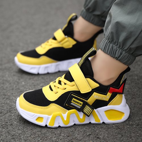 Image of Comfortable Cartoon-Print Kids' Basketball Sneakers for Boys – Soft Sole, Non-Slip, Breathable Outdoor Sports Running Shoes