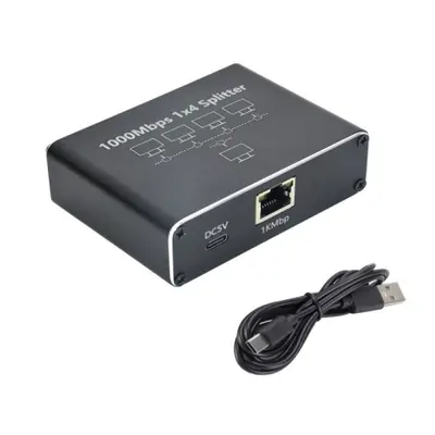 Image de Répartiteur RJ45 1000Mbps - Connecteur Ethernet 1 à 4