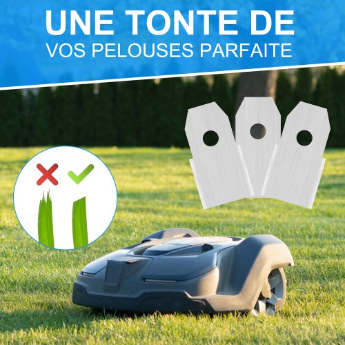 Imagen de Cuchillas de Repuesto para Cortacésped Robótico - Pack de 30 Unidades Compatibles con Husqvarna Automower, Gardena y Otros Modelos