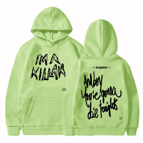 Bild von Ich Bin Eine Killah Lady Gaga Hoodie – Modische Langarm-Sweatshirt für Frauen, Weicher Fleece-Pullover mit Kapuze, Casual Winter- und Herbst-Outfit