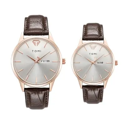 Image de Montre de Couple Minimaliste - Design Élégant & Fonctionnel