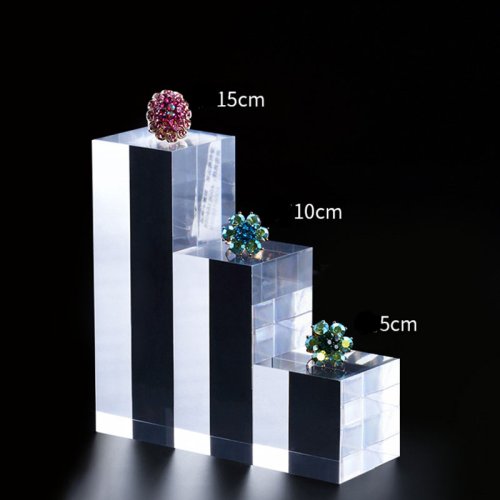 Imagen de Soporte de Plexiglás Cuadrado para Joyas y Cosméticos
