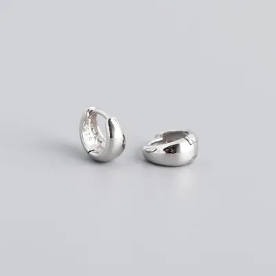 Image de Boucles d'oreilles Huggies en Argent Sterling 925 - Style Gothique Rock