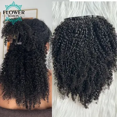 Image de Extensions Afro Crépus Bouclés - 7 Pièces Sans Couture