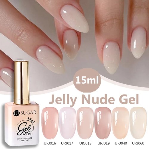 Immagine di Smalto Gel UV Semipermanente Bianco Latte Trasparente 15ml - Gelatina per Nail Art Naturale e Brillante