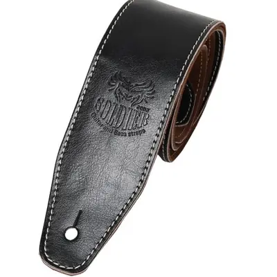 Image de Sangle de Guitare en Cuir Réglable - Élégante & Confortable