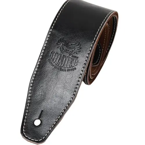 Image de Sangle de Guitare en Cuir Réglable - Élégante & Confortable