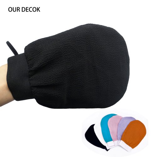 Image of Natural Double-Sided Exfoliating Hammam Scrub Mitt for Deep Skin Renewal and Tan Removal – Eco-Friendly, Gentle Yet Effective Body Polish Glove