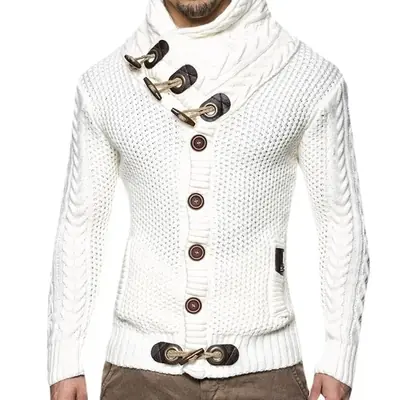 Image de Pull Homme Col Roulé Streetwear Automne Hiver
