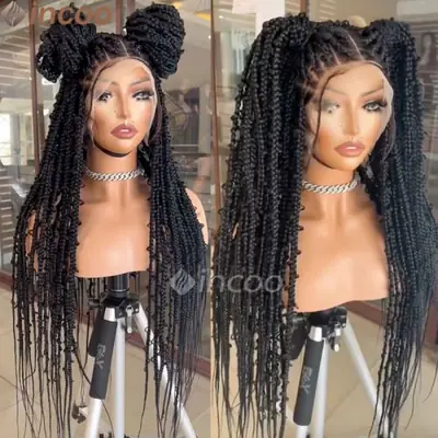 Image de Perruque Tresse Dentelle 36 Pouces - Synthétique & Naturelle